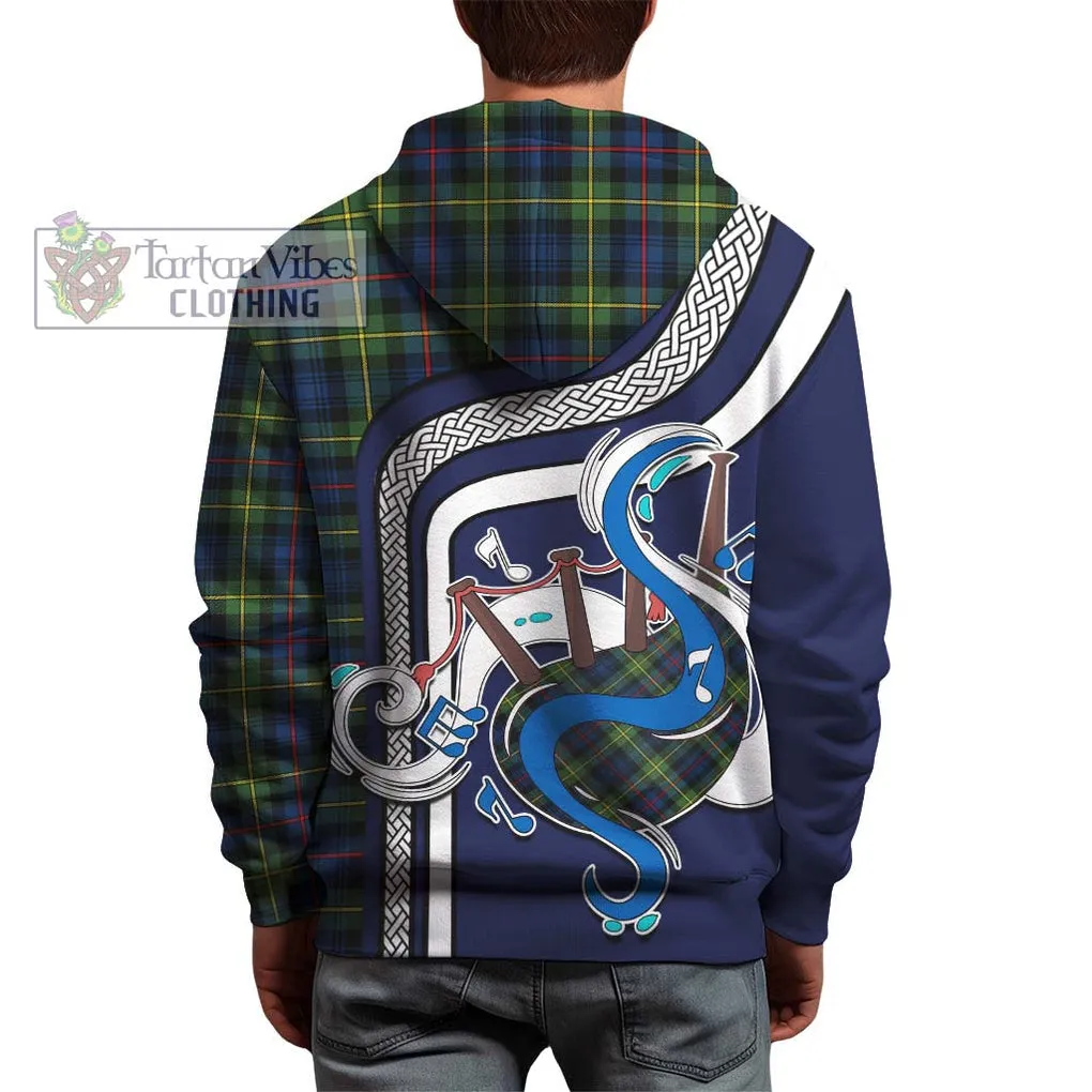 Bailey Modern Tartan Hoodie with Epic Bagpipe Style