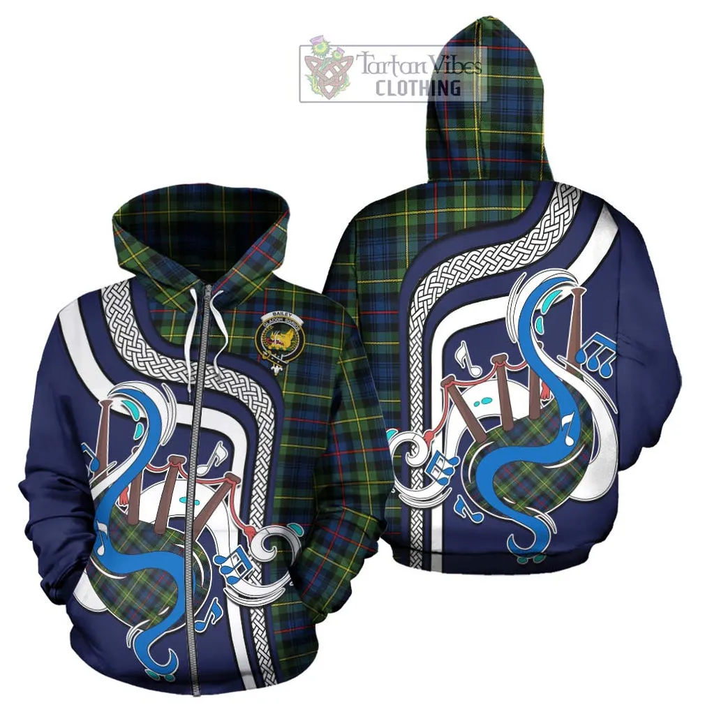 Bailey Modern Tartan Hoodie with Epic Bagpipe Style