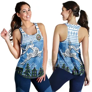 Baillie (Bailey) Clan Christmas Women's Racerback Tanks Celtic Reindeer Style