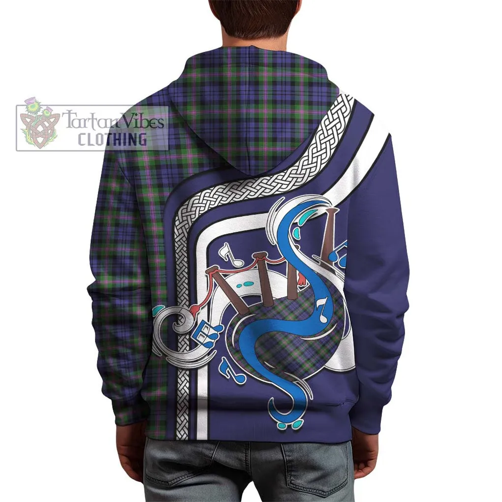 Baird Modern Tartan Hoodie with Epic Bagpipe Style