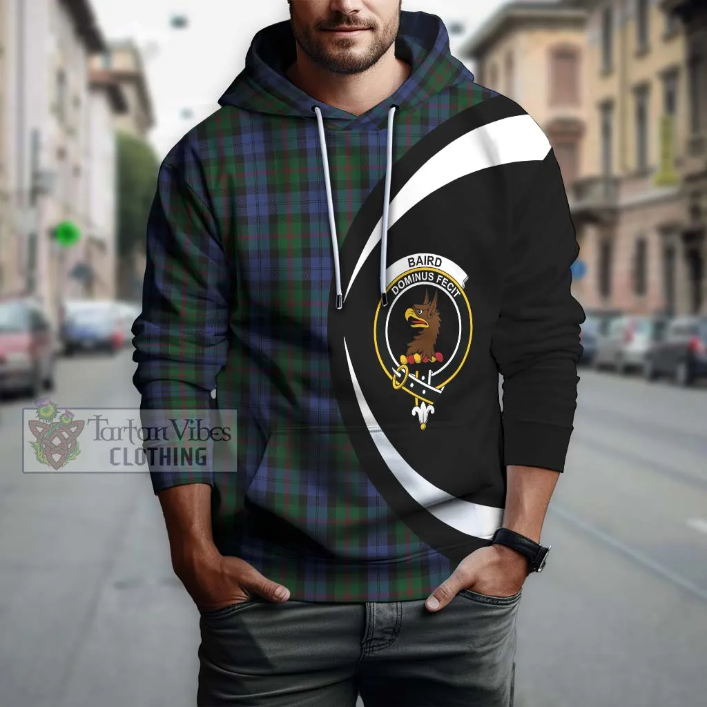 Baird Tartan Hoodie with Family Crest Circle Style