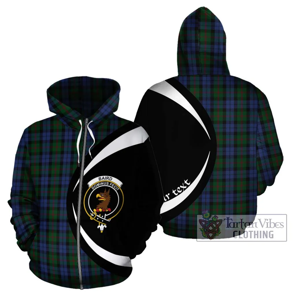 Baird Tartan Hoodie with Family Crest Circle Style