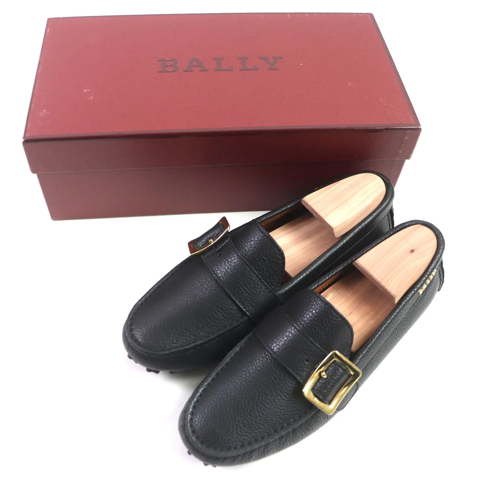 Bally Leather Logo Metal Loafers Shoes