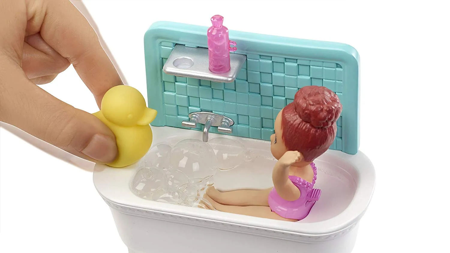 Barbie Skipper Babysitters Inc. Bathtime Playset, Brunette