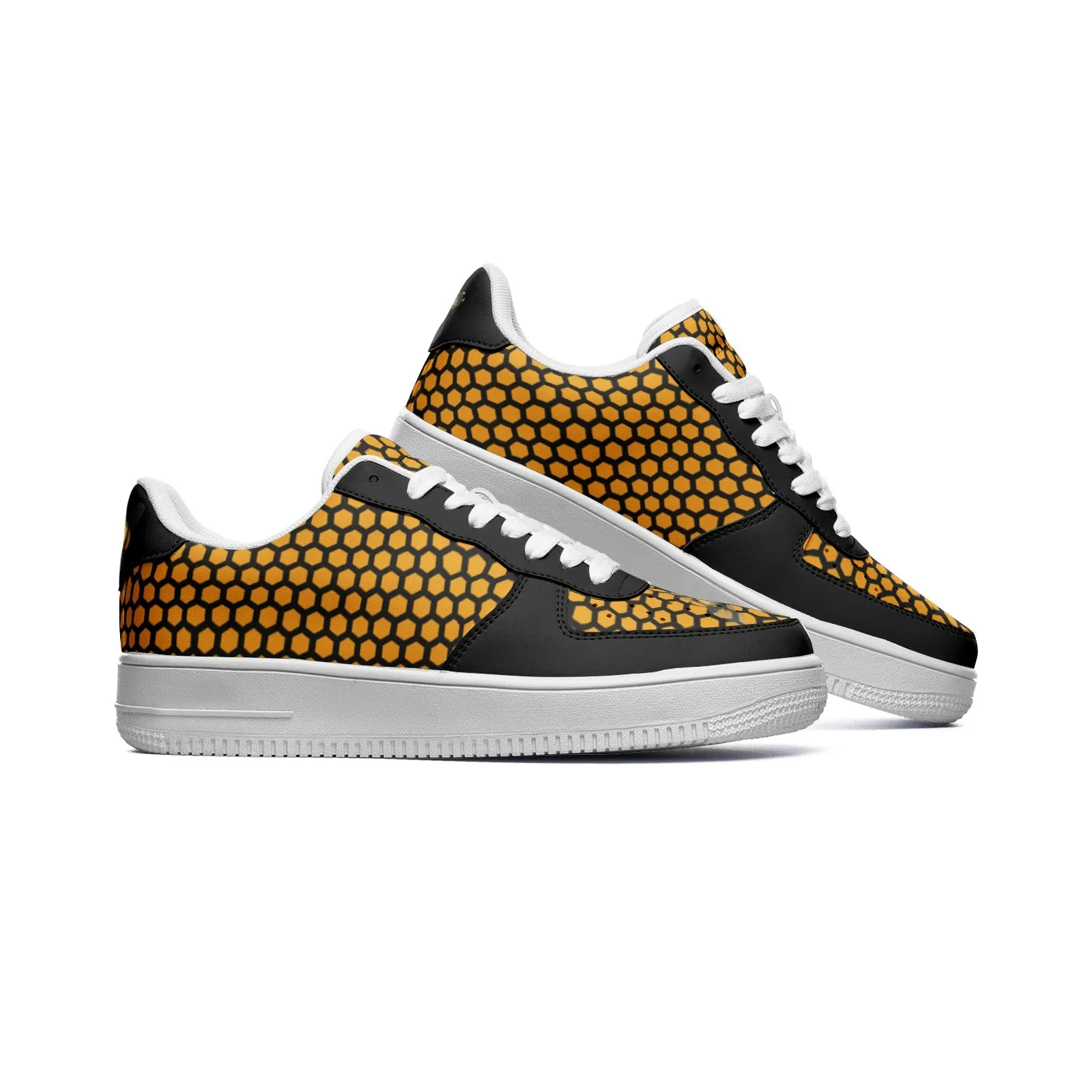 Bee Awesom Unisex Low Top Leather Sneakers