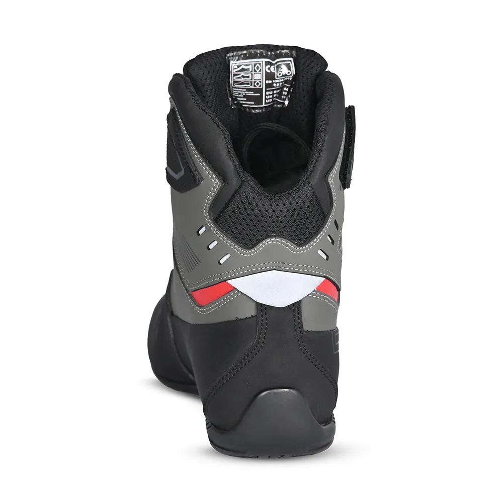 BELA Blaze Urban Motorcycle Boots Black Grey Red