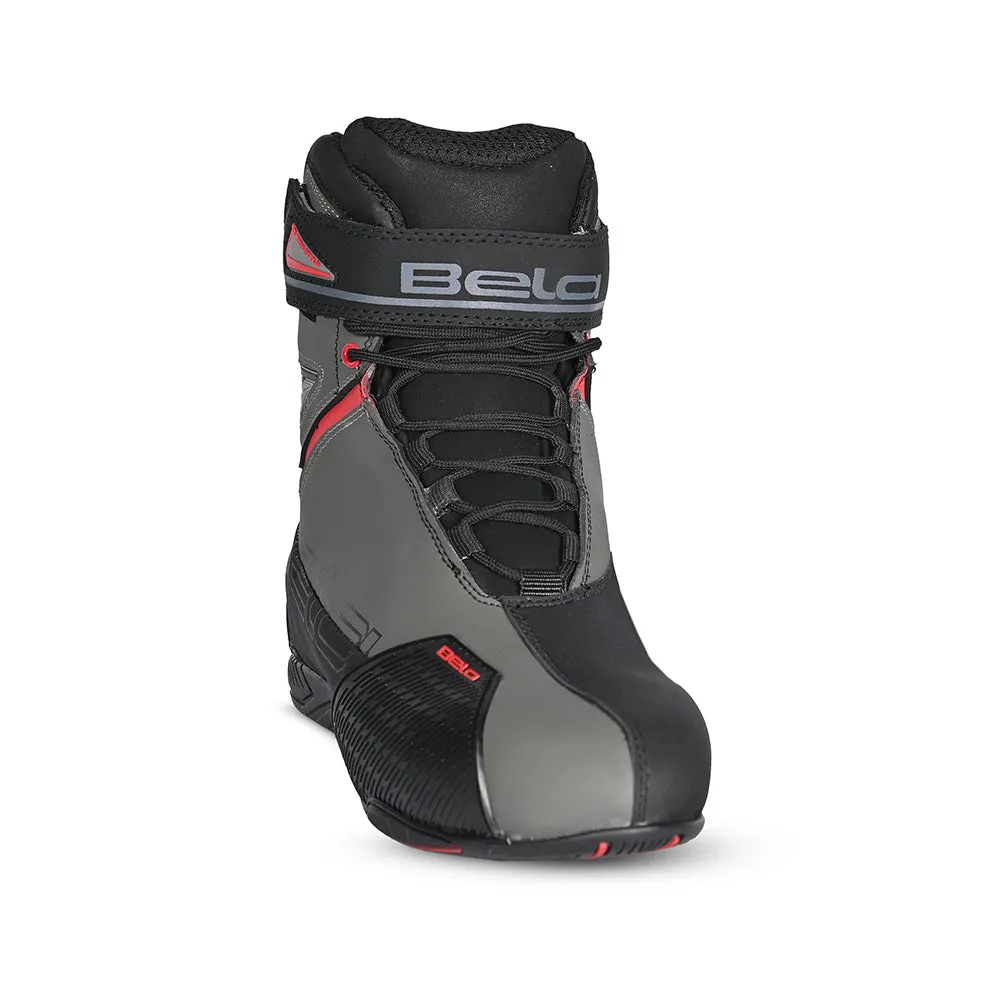 BELA Blaze Urban Motorcycle Boots Black Grey Red