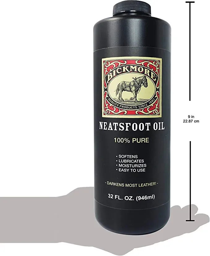 BICKMORE 100% PURE NEATSFOOT OIL 32OZ- LEATHER CONDITIONER AND WOOD FINISH