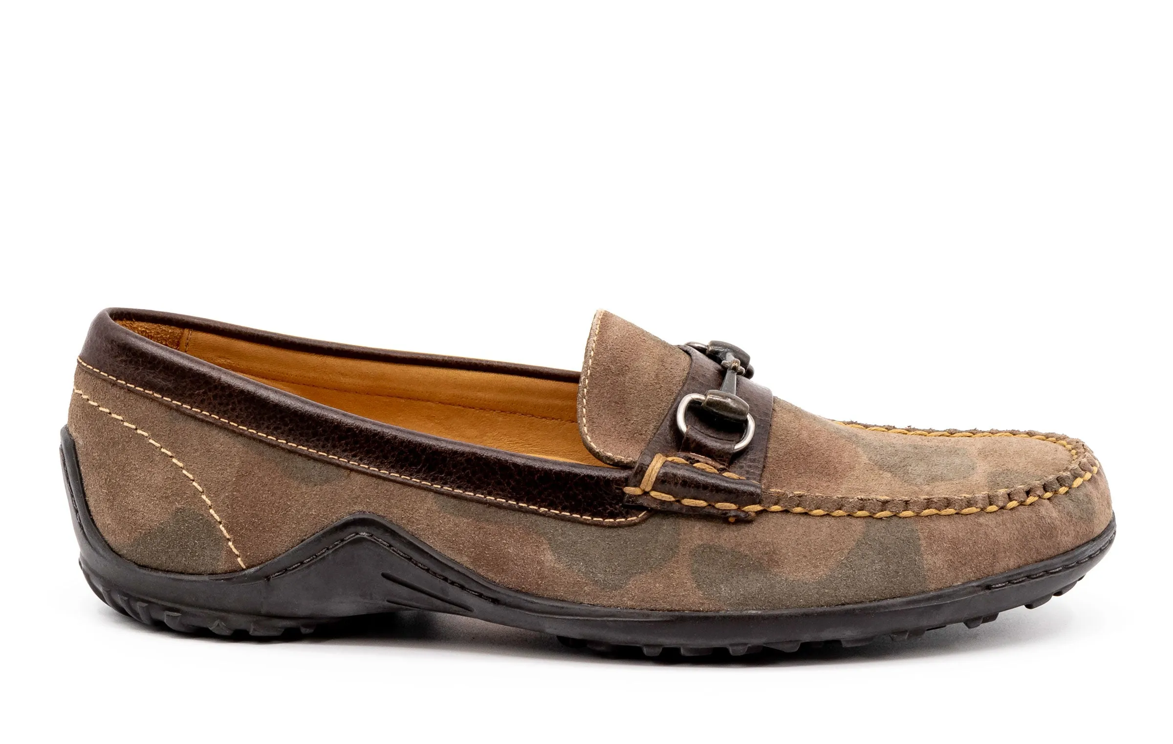 Bill Suede Horse Bit Loafers - Camo