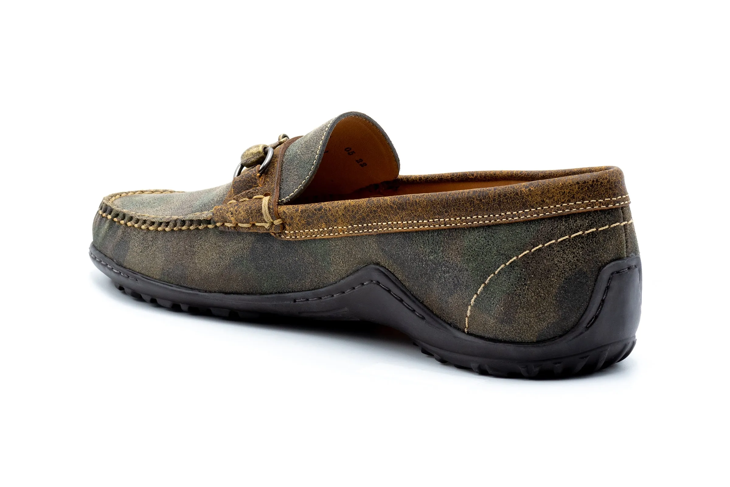 Bill Suede Horse Bit Loafers - Distressed Camo