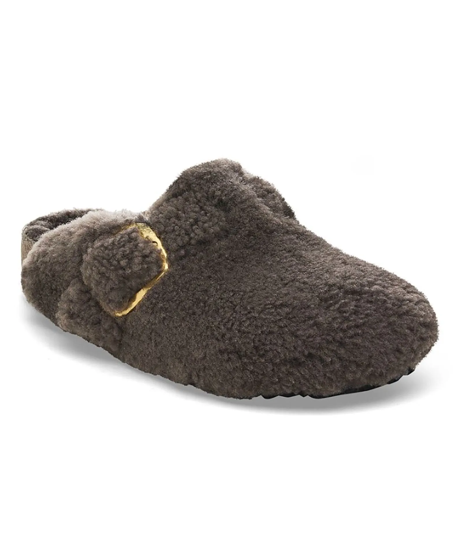 Birkenstock Boston Teddy Concrete - Narrow Fit