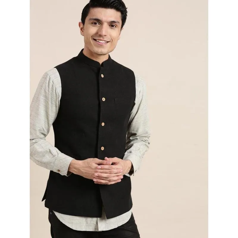 Black Men Nehru Jacket