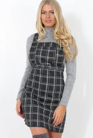 Black Tartan Pinafore-Pippa