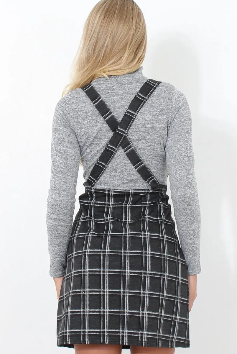 Black Tartan Pinafore-Pippa