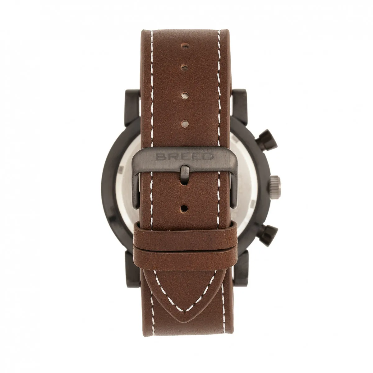 Breed Ryker Chronograph Leather-Band Watch w/Date - Brown/Camel