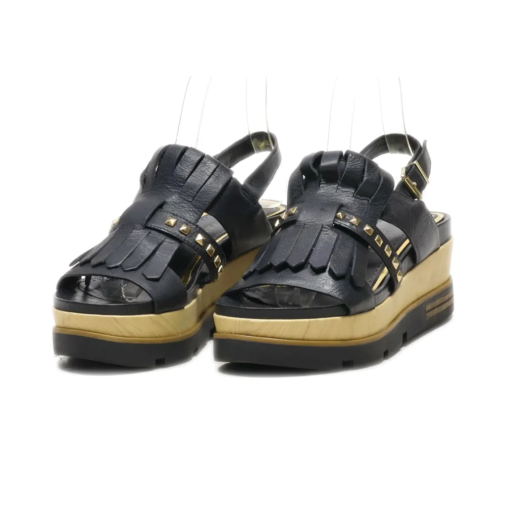 Bruno Premi Platform Shoes Leather Black Colour For Women