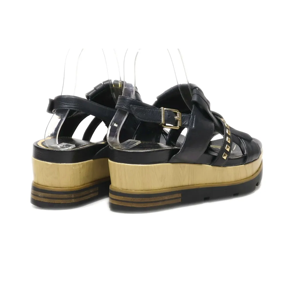 Bruno Premi Platform Shoes Leather Black Colour For Women