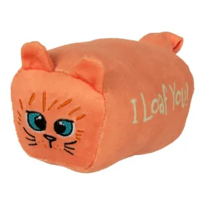 CAITEC Hero Bunny Kickerz Pillow - I Loaf You! Cat Toy (5.0"L x 4.8"W x 4.3"L)