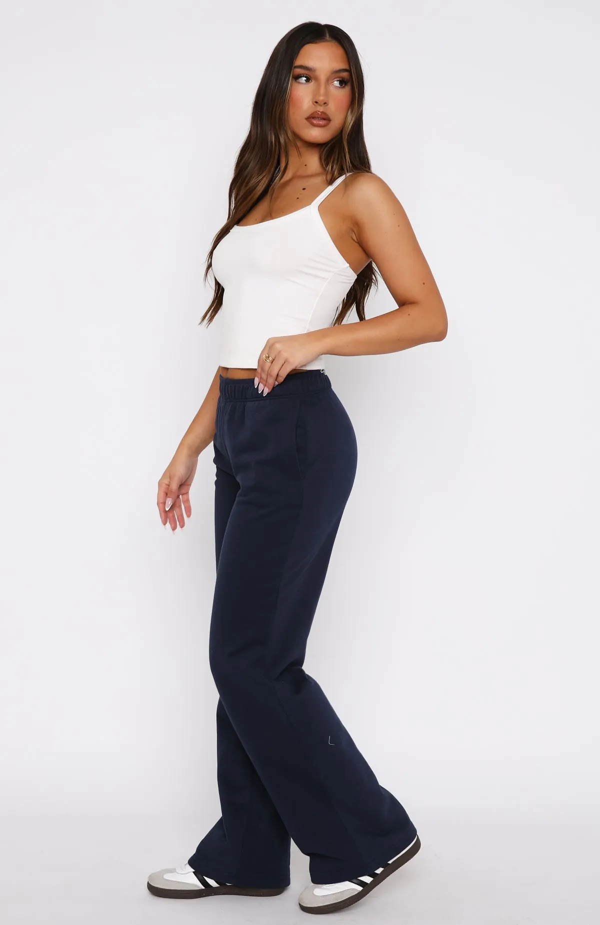 Can't Sleep Wide Leg Sweatpants Navy