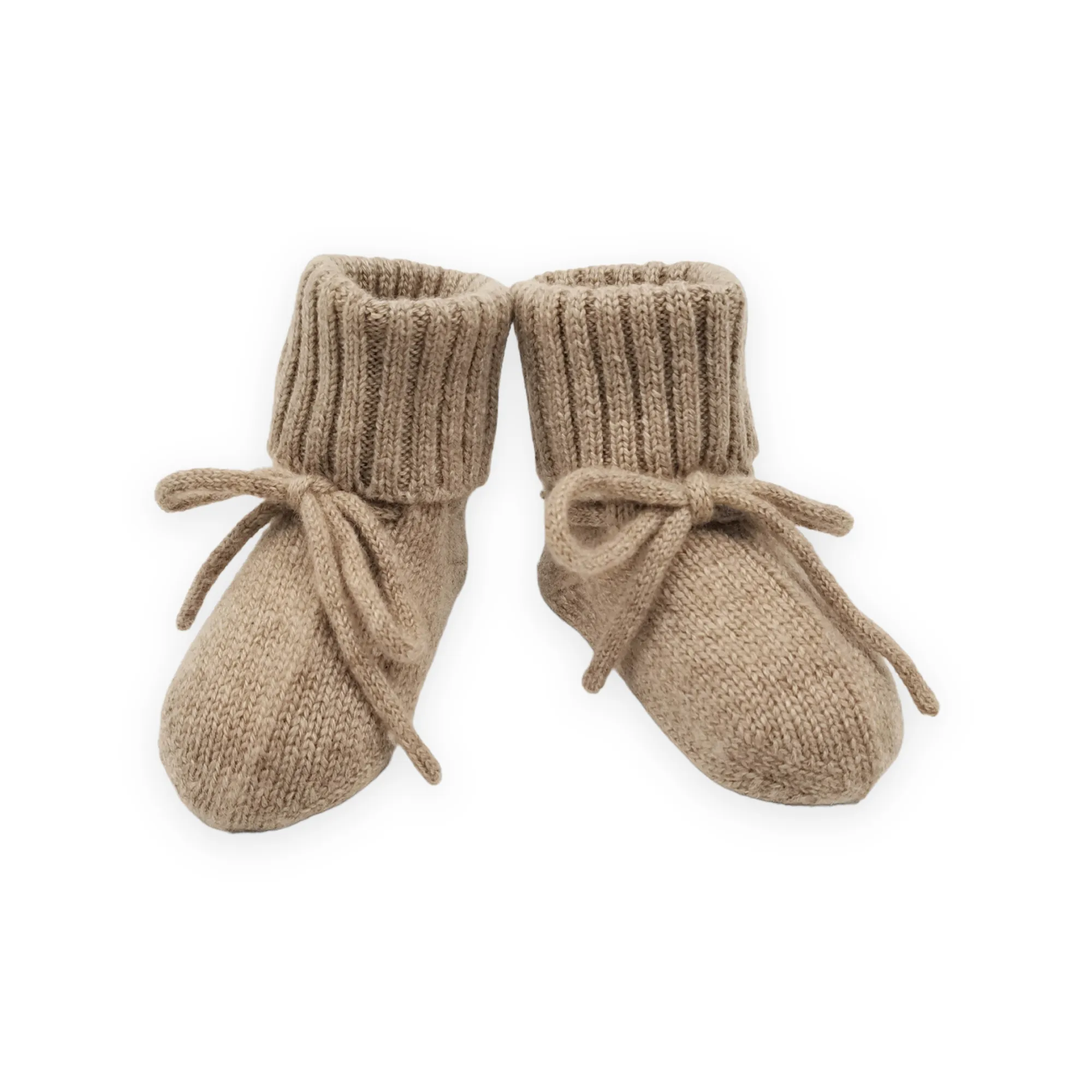 Cashmere Fine Knit Booties Oatmeal