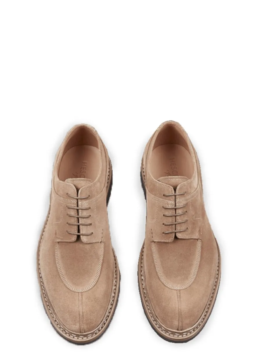 CATALPA | Water-resistant Suede Derby Shoe | Cream