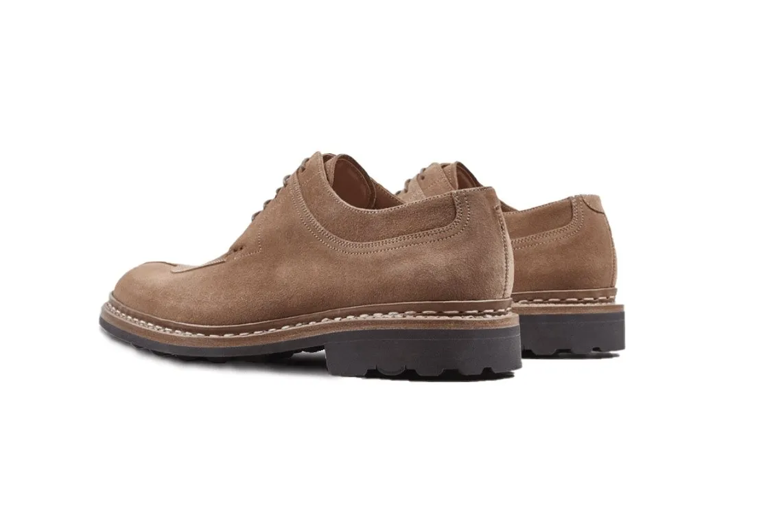 CATALPA | Water-resistant Suede Derby Shoe | Cream