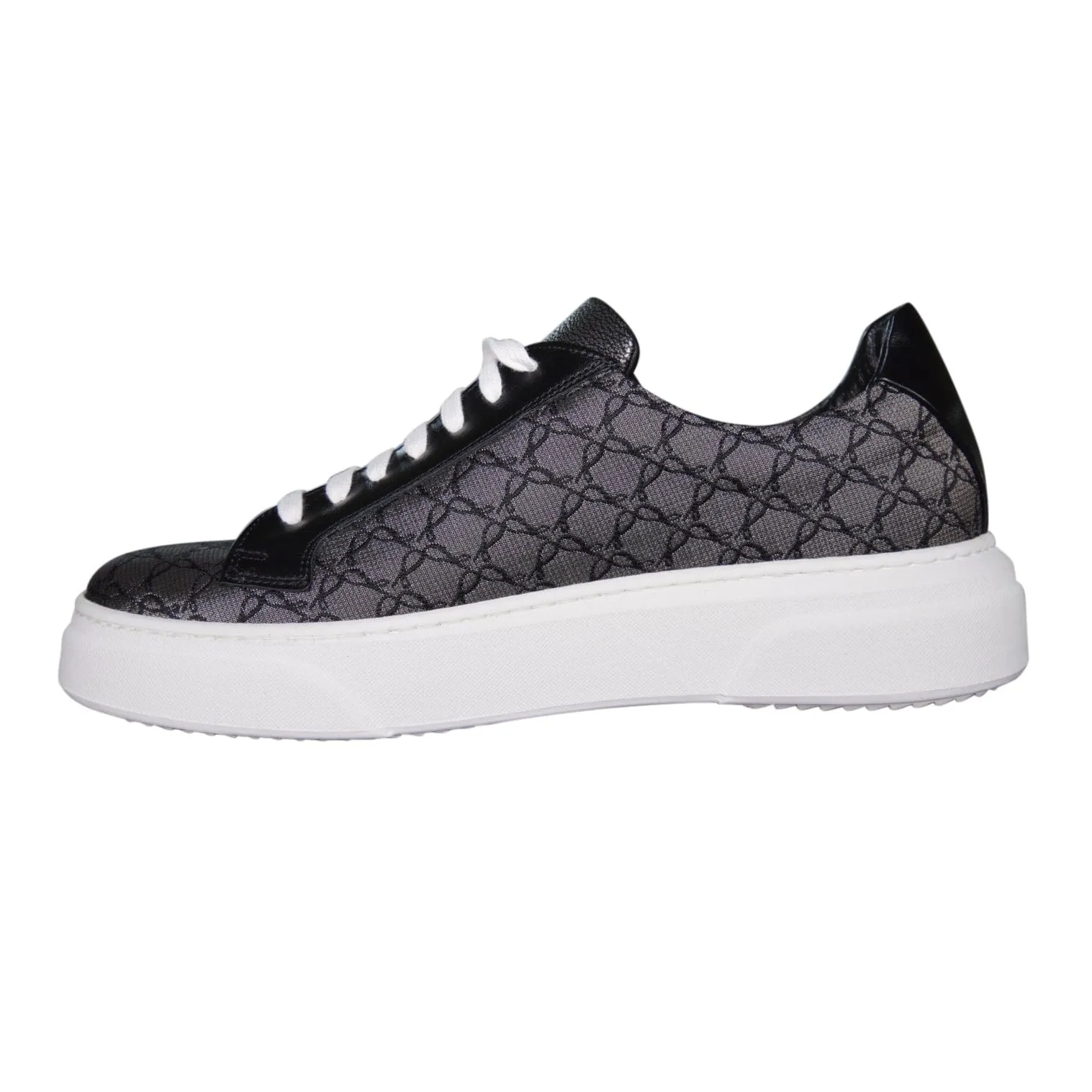 Charcoal Nero Logo Luxury Sneakers