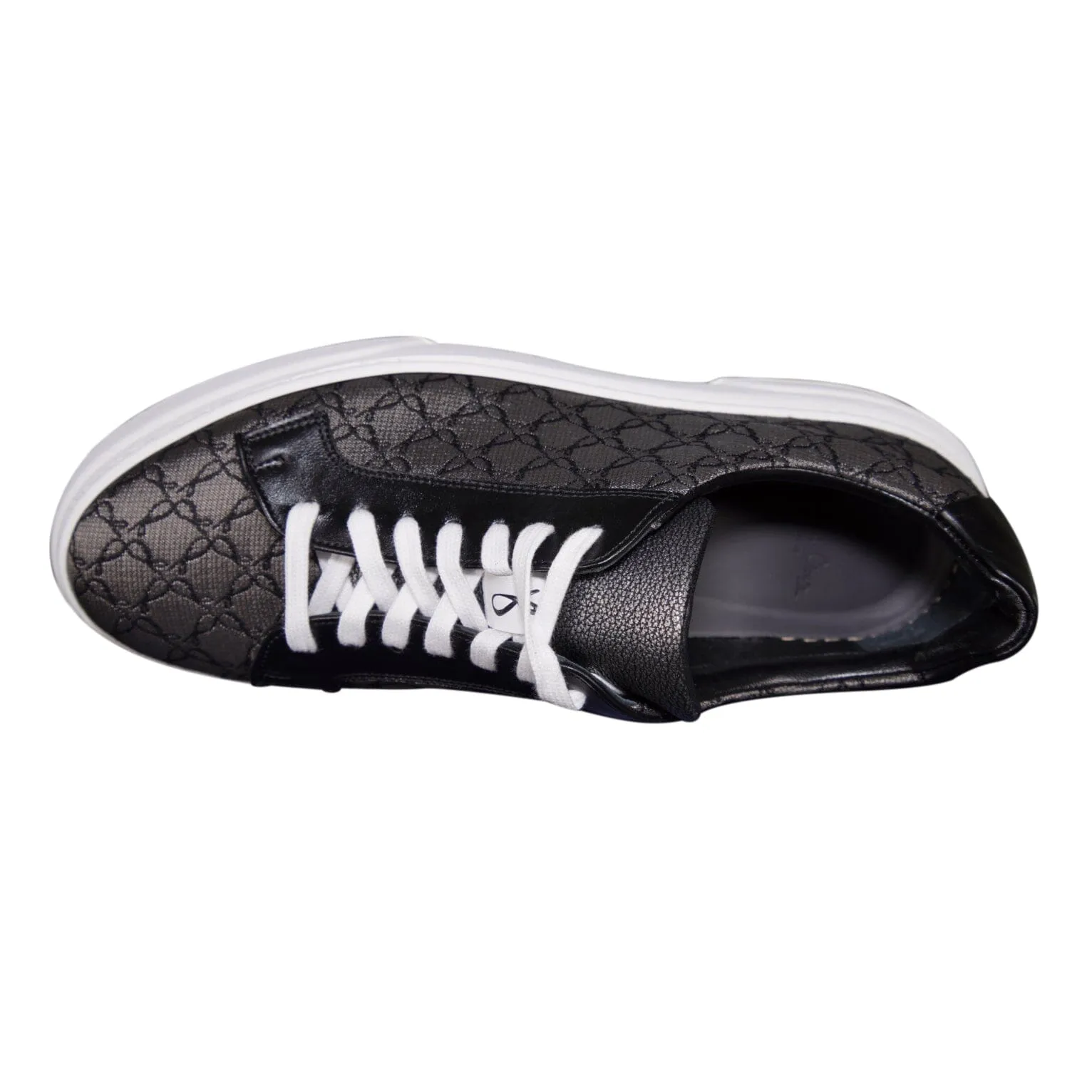 Charcoal Nero Logo Luxury Sneakers