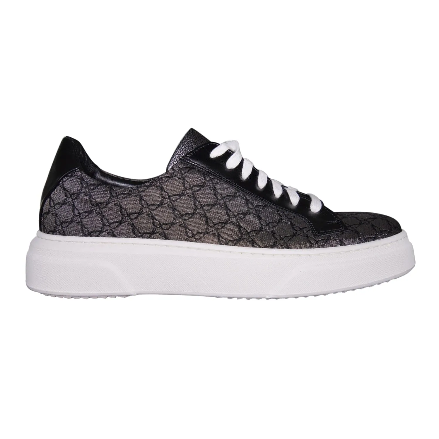 Charcoal Nero Logo Luxury Sneakers