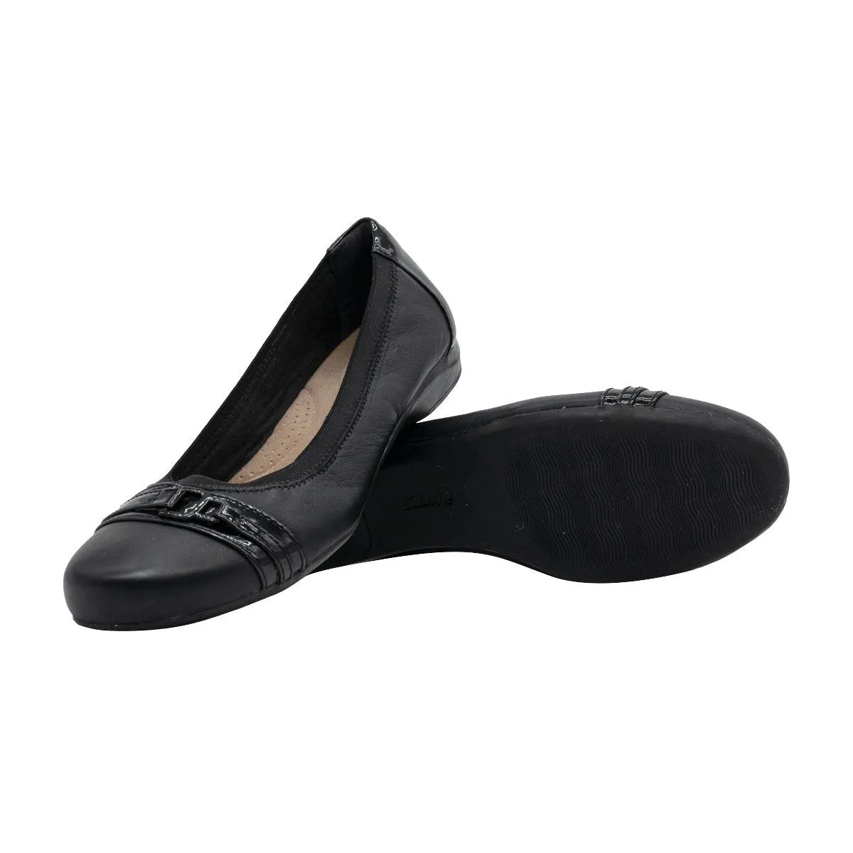 Clarks Kinzie Ballerinas Leather Black Colour For Women