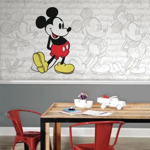 Classic Mickey Spray and Stick Wallpaper Mural