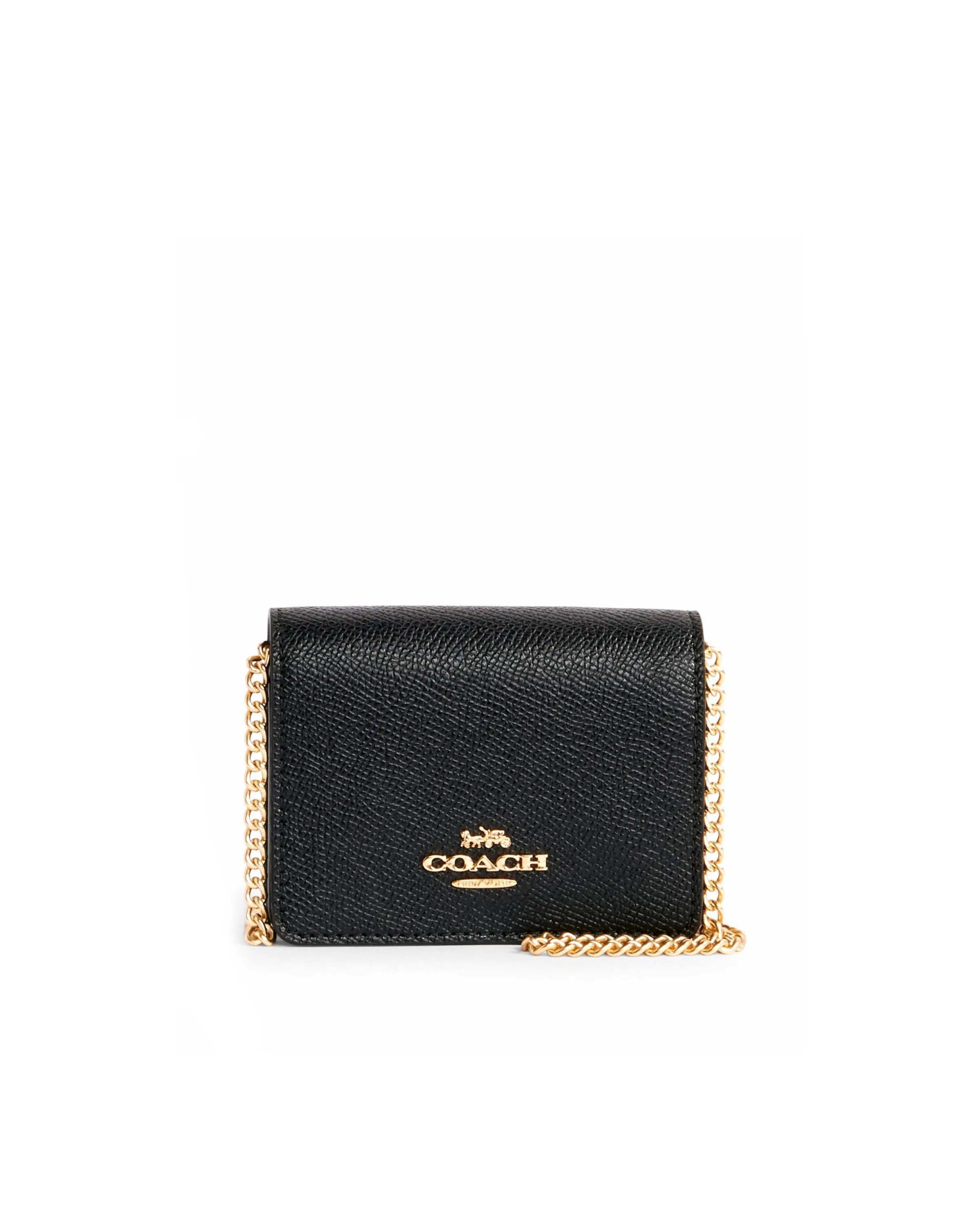 Coach Women's Black Mini Wallet On A Chain