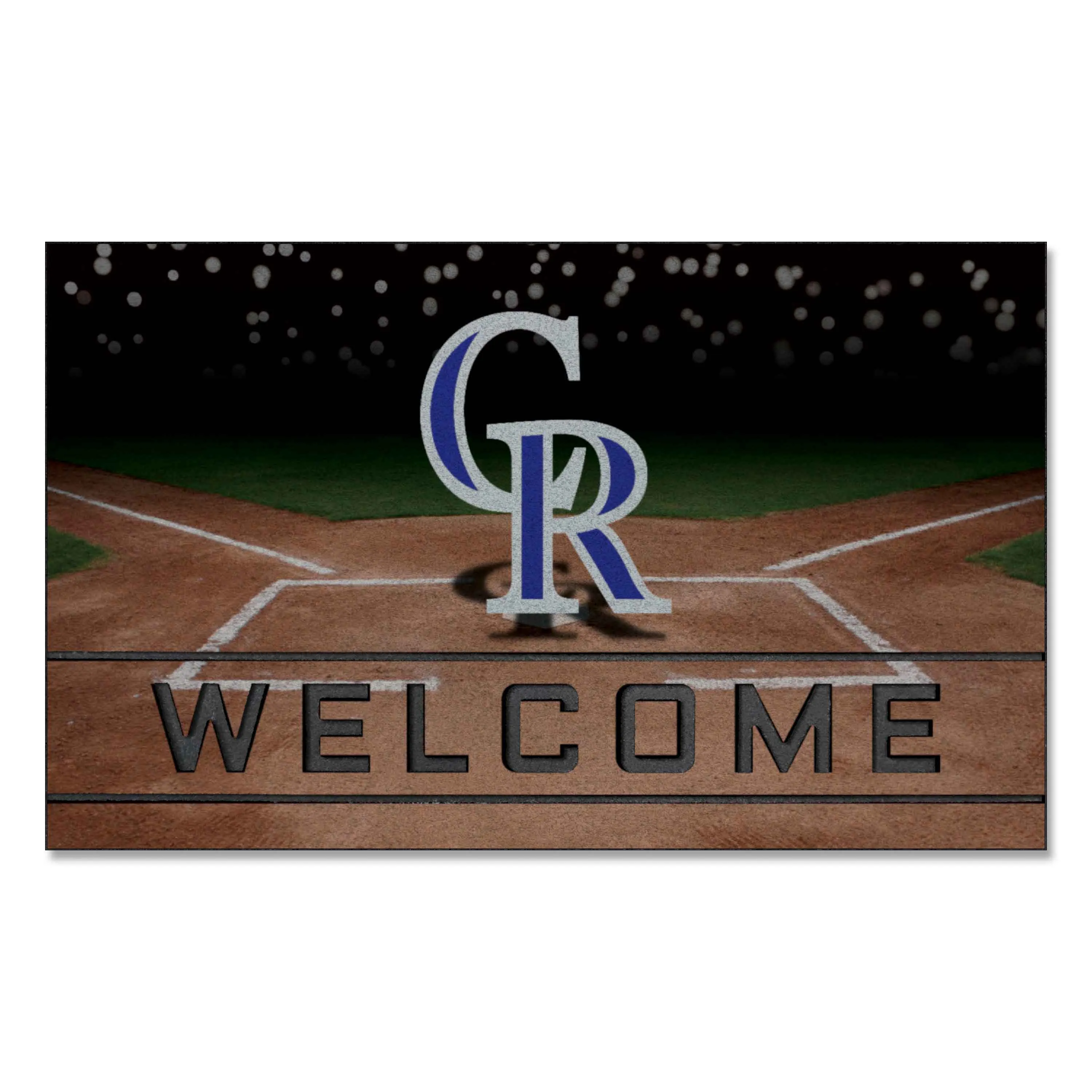 Colorado Rockies Rubber Door Mat - 18in. x 30in.