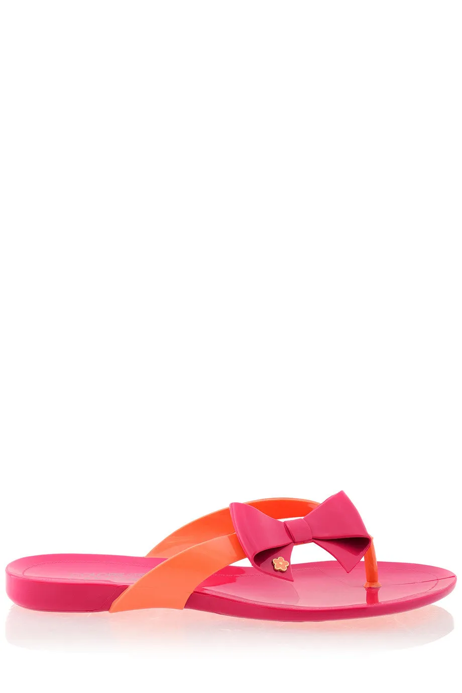 COLORS OF CALIFORNIA RIBBON Fuchsia Orange Flip Flops