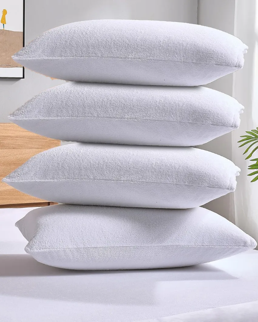 Comfortable Waterproof Pillow Protector | Set of 4 | 17 x 27 inches