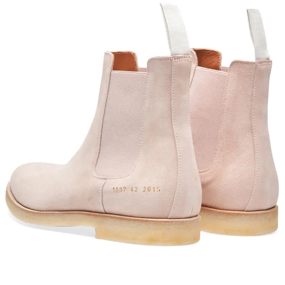 Common Projects Men's Suede Chelsea Boot in Blush