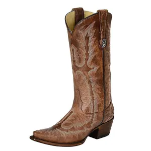 Corral Women's Picasso Cognac Cowgirl Boot Snip Toe Cognac - G1923