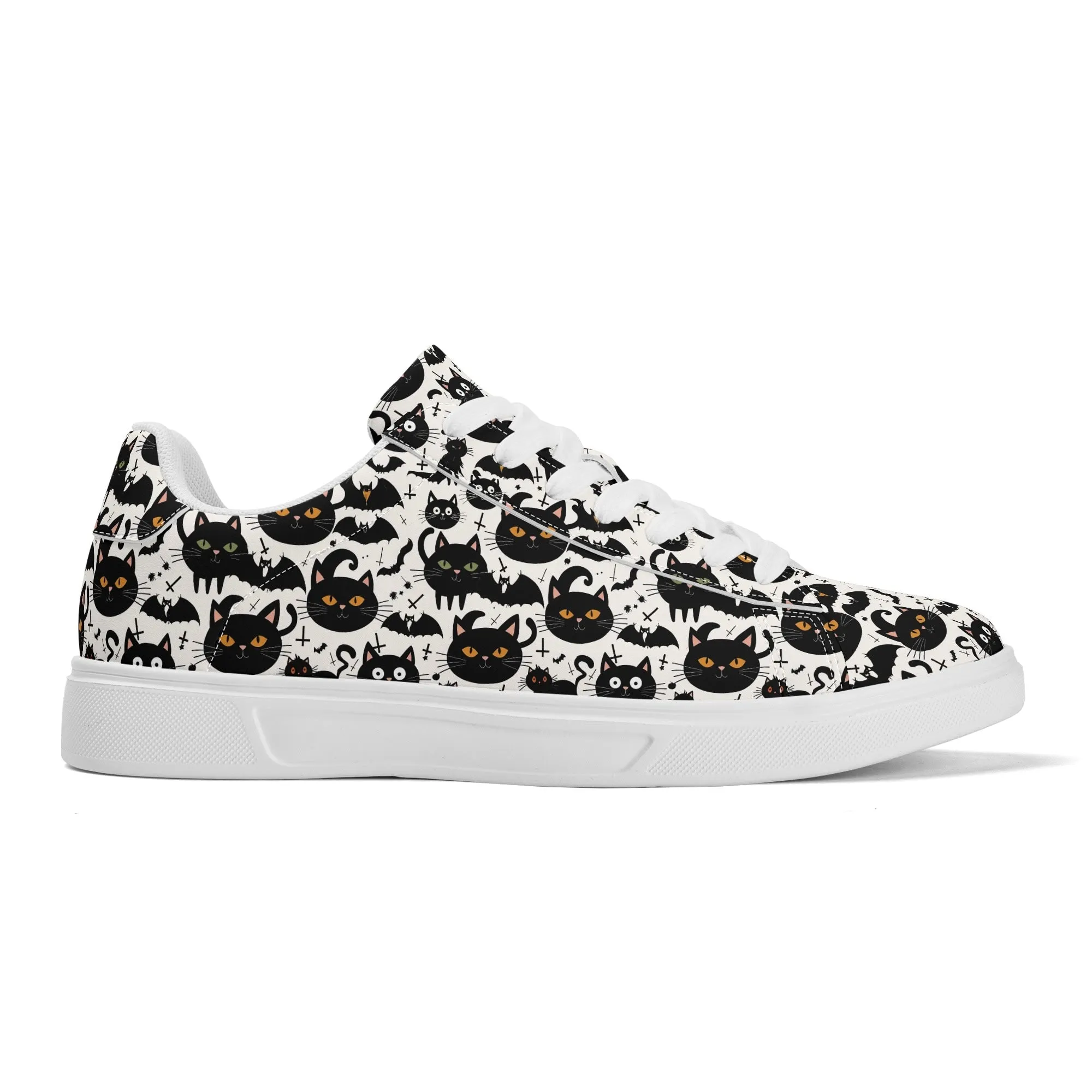 Crazy Cat Lady Adult Lightweight Brand Low Top Leather Shoes