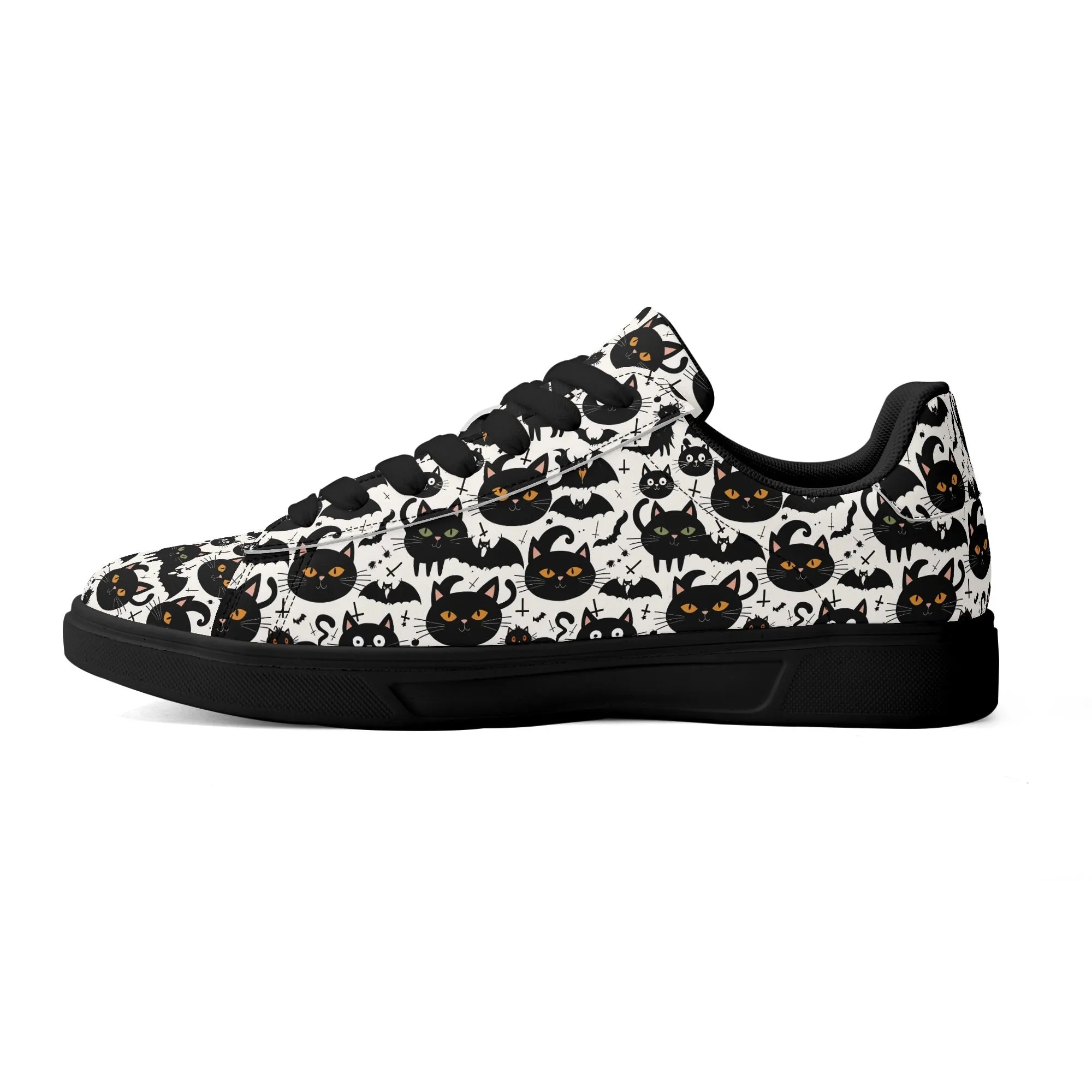 Crazy Cat Lady Adult Lightweight Brand Low Top Leather Shoes