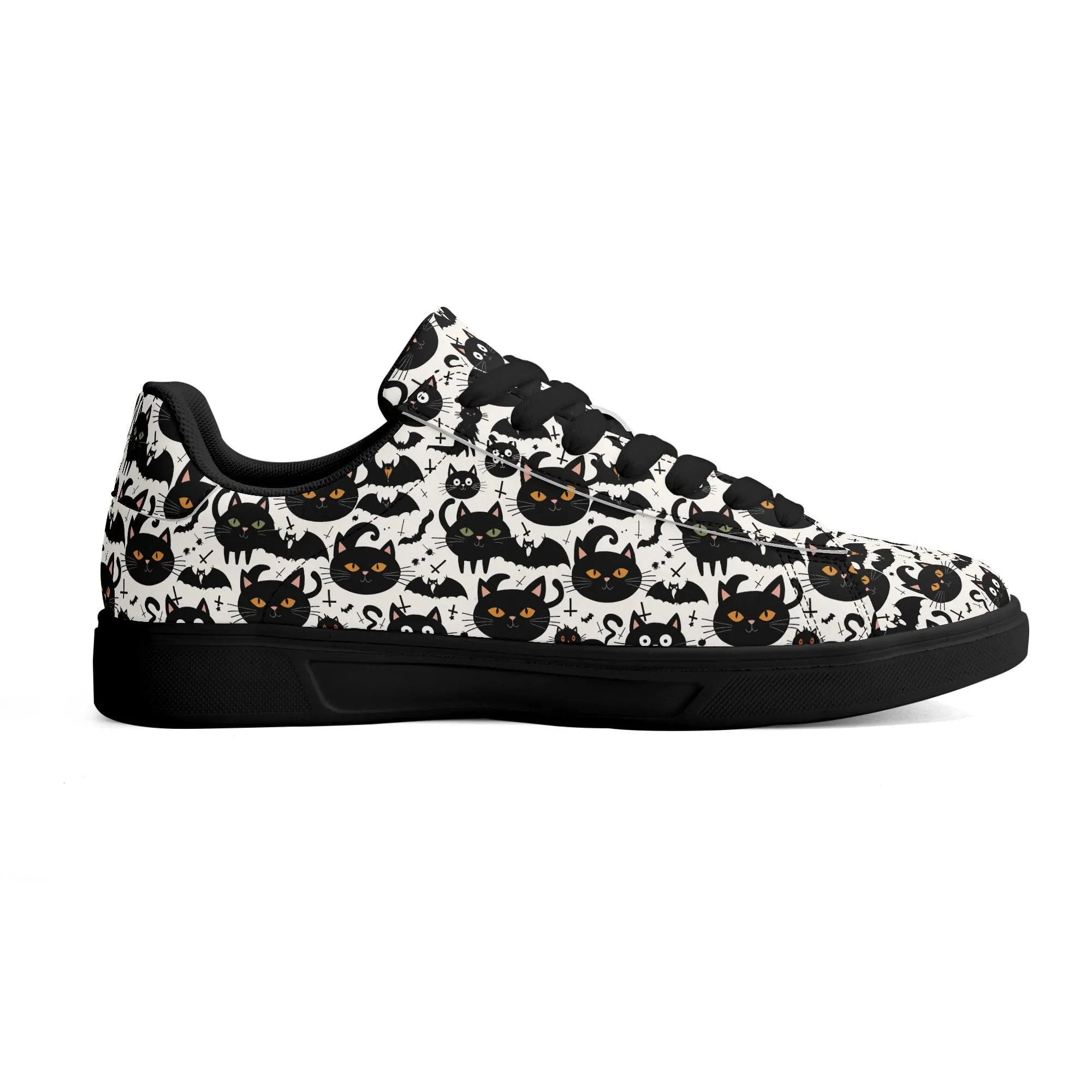 Crazy Cat Lady Adult Lightweight Brand Low Top Leather Shoes