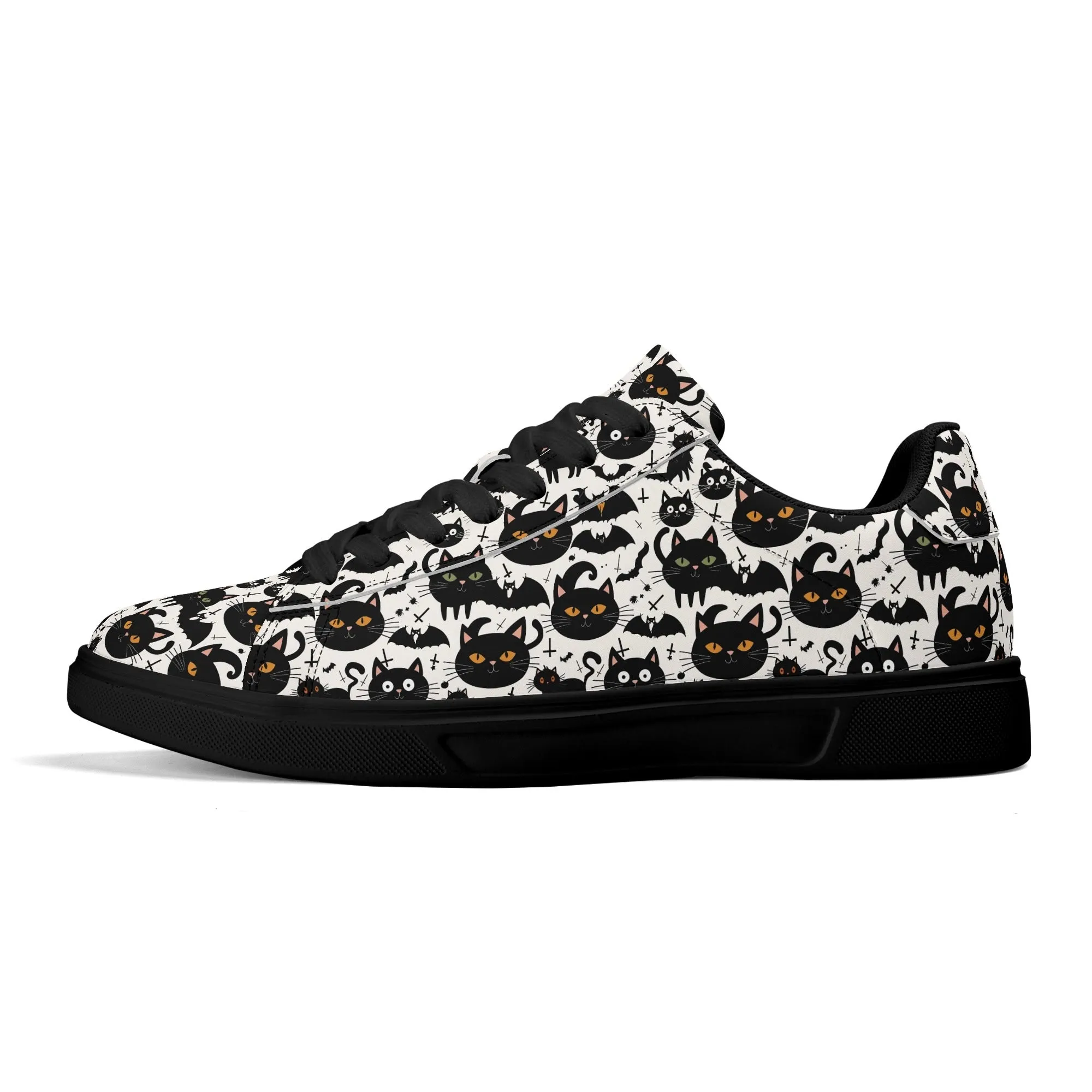 Crazy Cat Lady Adult Lightweight Brand Low Top Leather Shoes