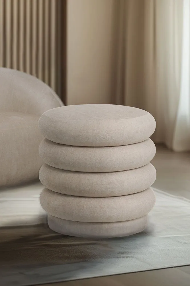 Curved Cream Snug Footstool