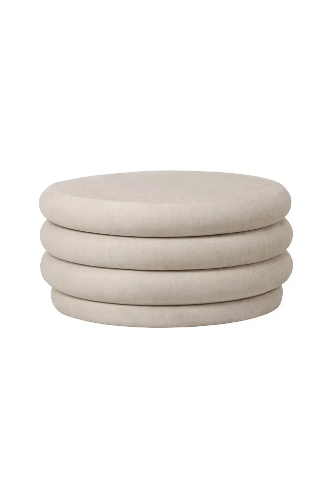 Curved Cream Snug Ottoman