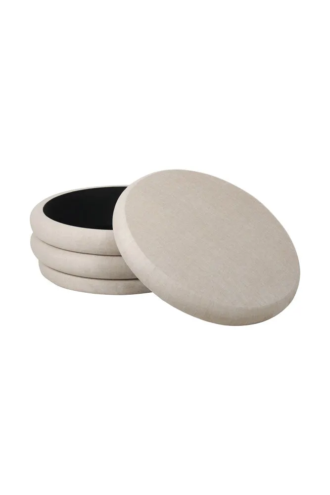 Curved Cream Snug Ottoman