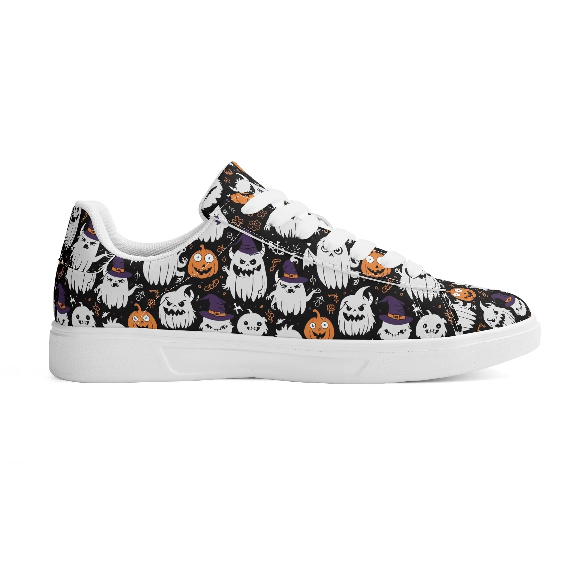 Cute Monster Witches Adult Lightweight Brand Low Top Leather Shoes