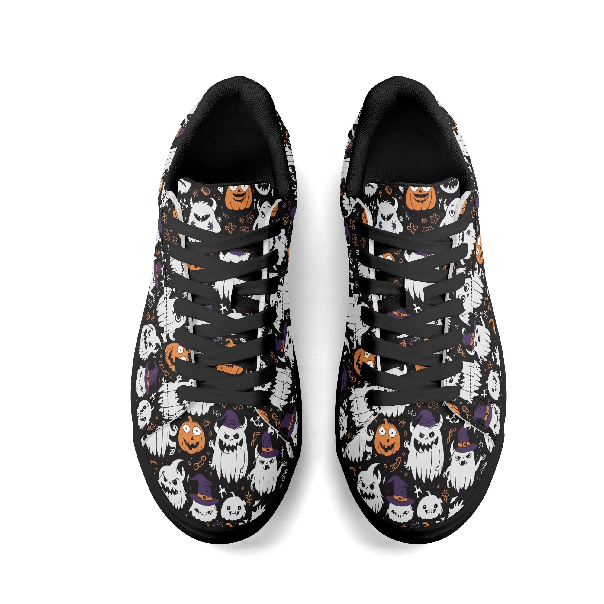 Cute Monster Witches Adult Lightweight Brand Low Top Leather Shoes