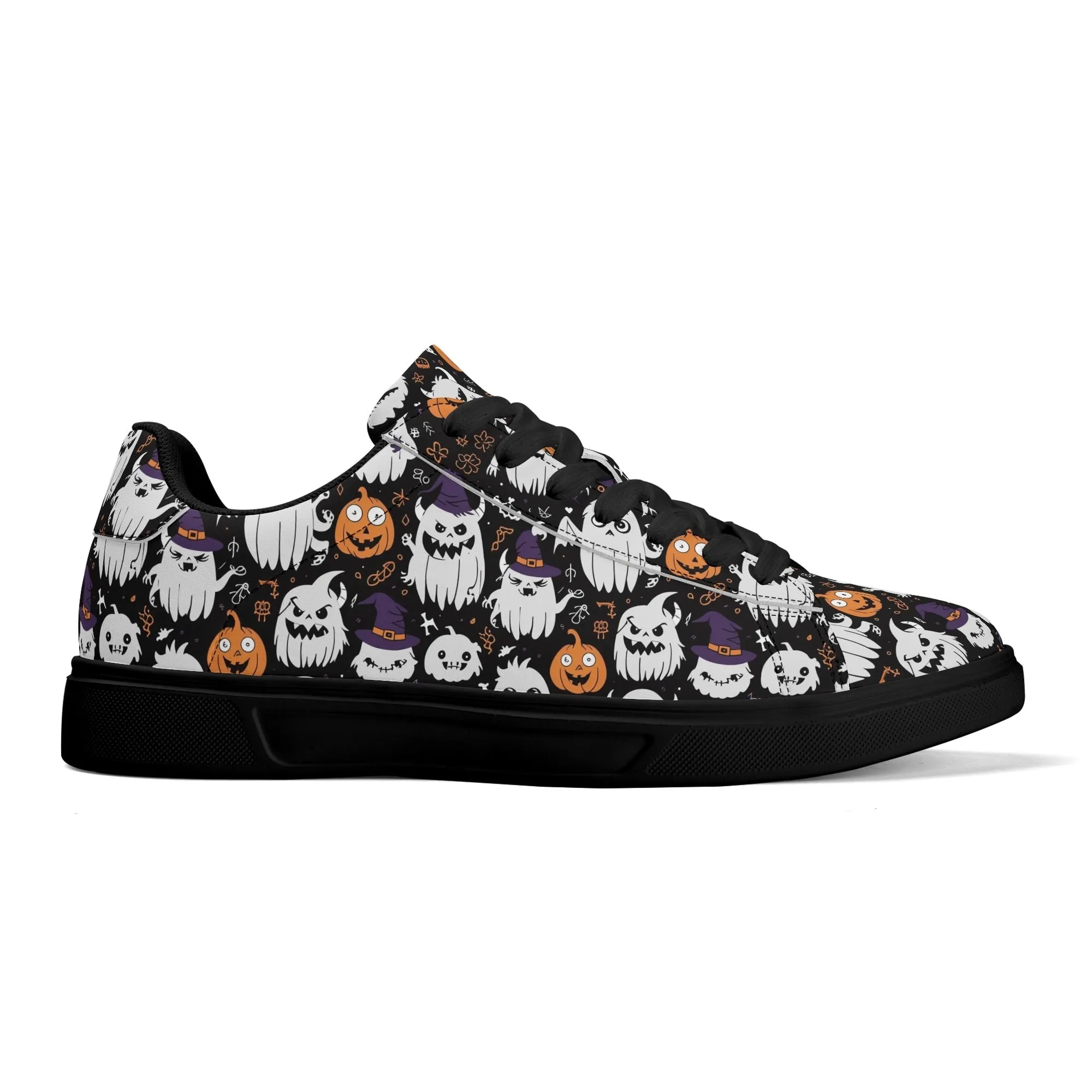 Cute Monster Witches Adult Lightweight Brand Low Top Leather Shoes