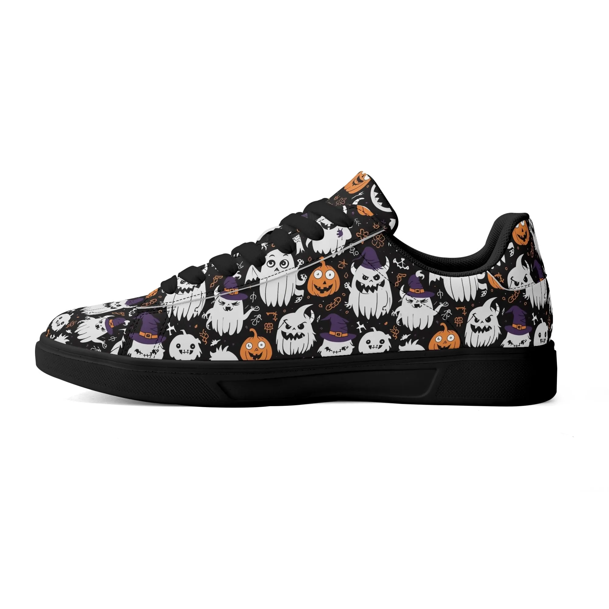 Cute Monster Witches Adult Lightweight Brand Low Top Leather Shoes