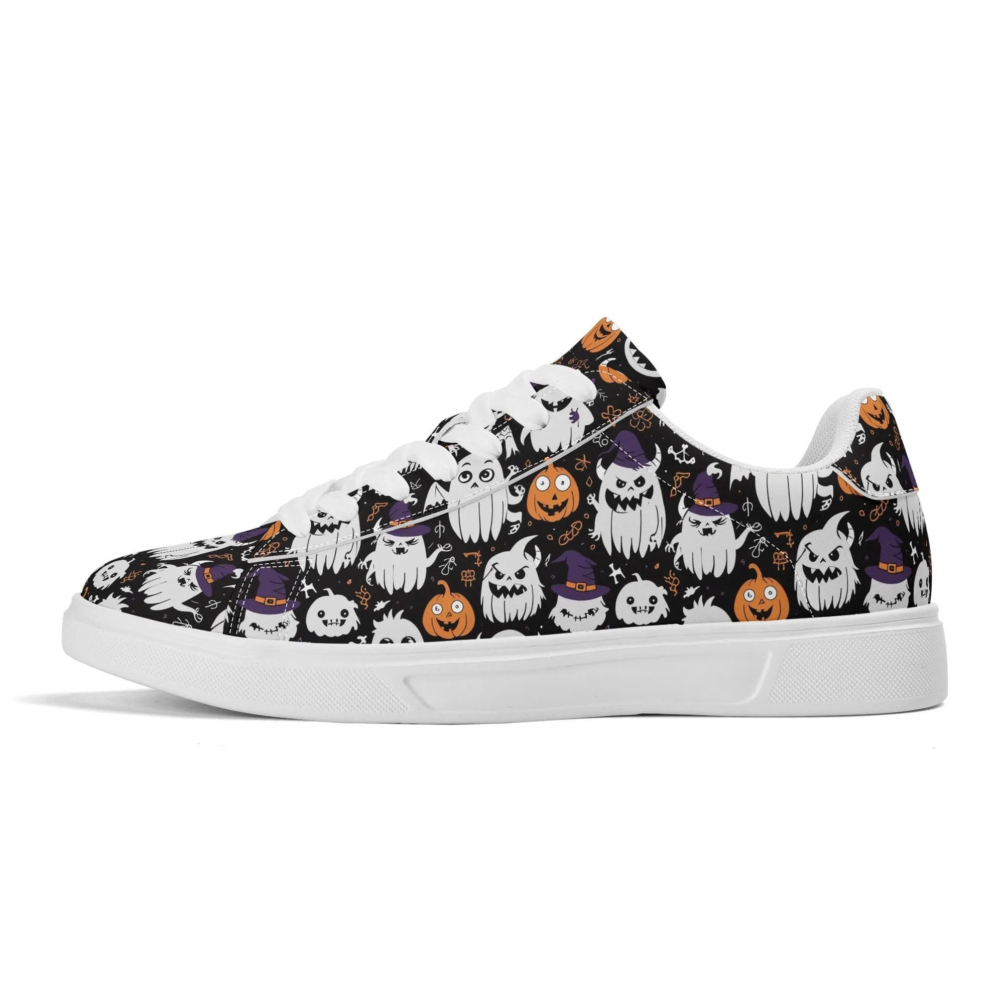 Cute Monster Witches Adult Lightweight Brand Low Top Leather Shoes