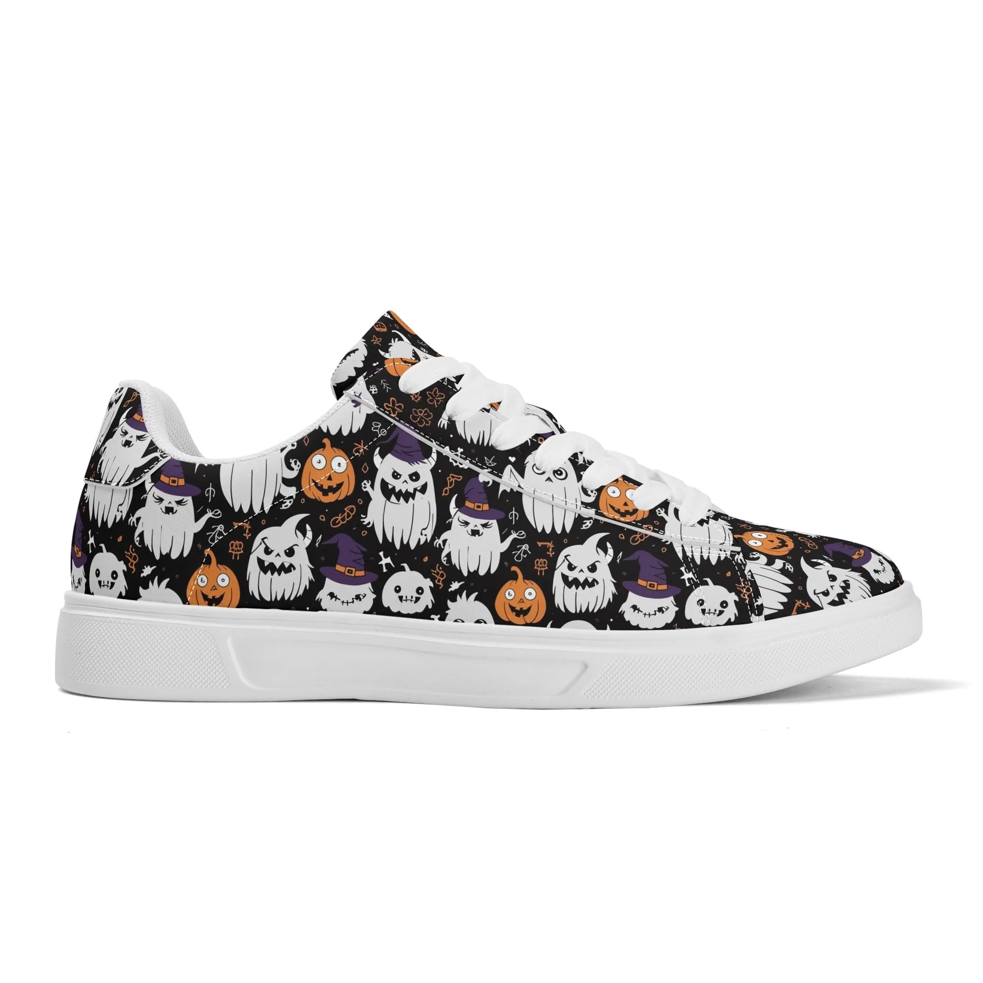 Cute Monster Witches Adult Lightweight Brand Low Top Leather Shoes